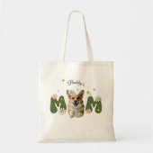 Tote Bag Drôle rétro mignon Chien chiot Corgi mama devant (Devant)