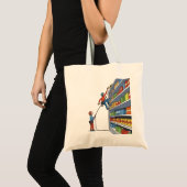 Tote Bag Drôle Rock Climber Grocering Store Cartoon (Devant (produit))