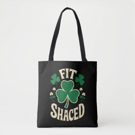 Tote Bag Drôle Saint Patrick Irlandais en Forme (Devant)