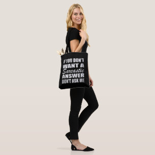 Tote Bag Drôle sarcastique citations sarcastique humour int
