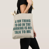 Tote Bag Drôle sarcastique provocation introvertie citation (De près)