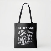 Tote Bag Drôle slogan de camping été citations (Devant)