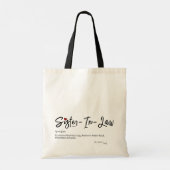 Tote Bag Drôle Soeur Personnalisée Dans La Définition De Lo (Dos)