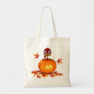 Tote Bag Drôle Thanksgiving Turquie en Citrouille - Budget