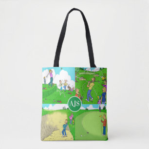 Tote Bag Drôle Thème De Golf Personnalisé.