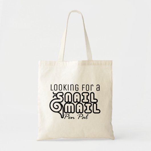 Tote Bag Drôle Typographie Snail Mail Pen Pal Ad (Devant)