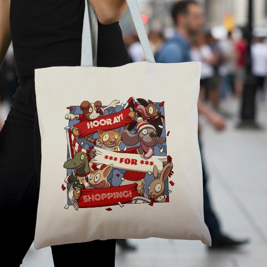 Tote Bag Drôle Ventilateurs Animaux Hourra Pour Shopping Ch