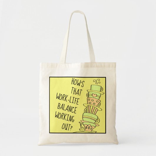 Tote Bag Drôle Vie-Travail Citation Pastel Apprentissage Ta (Devant)