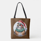 Tote Bag Drôles d'animaux: Spécial Noël - Moineau 1 (Dos)