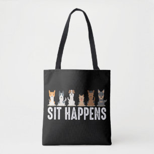 Tote Bag Drôles d'incidents survenus Chiens cool assis
