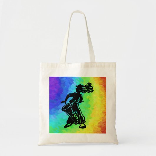 Tote Bag Drum New York Boogie Nights Rainbow (Devant)