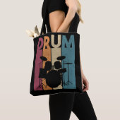 Tote Bag Drummer Vintage Rock Music Retro (De près)