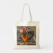 Tote Bag Dry Whole Ear Corn and Chickens on Reverse (Dos)