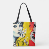 Tote Bag Dual pop art portrait (Dos)