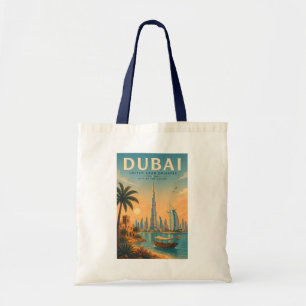 Tote Bag Dubaï Émirats arabes unis Illustration Voyage Art 