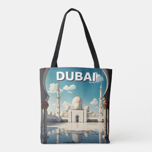 Tote Bag Dubaï Grande Mosquée des EAU Voyage (Dos)