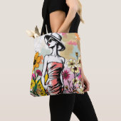Tote Bag Duet Golden Bloom (De près)