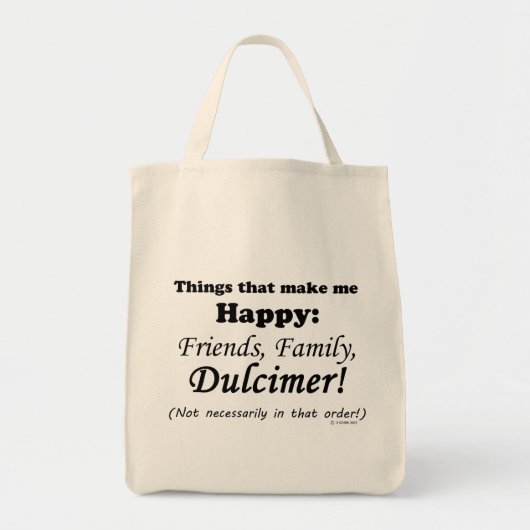 Tote Bag Dulcimer Me Rend Heureux (Devant)