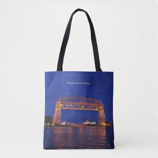 Tote Bag Duluth Aerial Lift Bridge & John G. Munson (Devant)