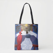 Tote Bag Dumbledore & Fawkes sur Balcon (Devant)