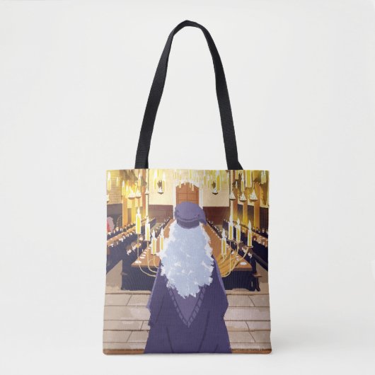 Tote Bag Dumbledore Parlant dans la grande salle Hogwarts (Devant)