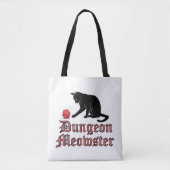 Tote Bag Dungeon Meowster Funny RPG Cat with Dice (Devant)