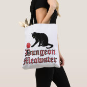 Tote Bag Dungeon Meowster Funny RPG Cat with Dice (De près)