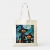 Tote Bag Duo Citrouille éffrayant d'Halloween (Dos)