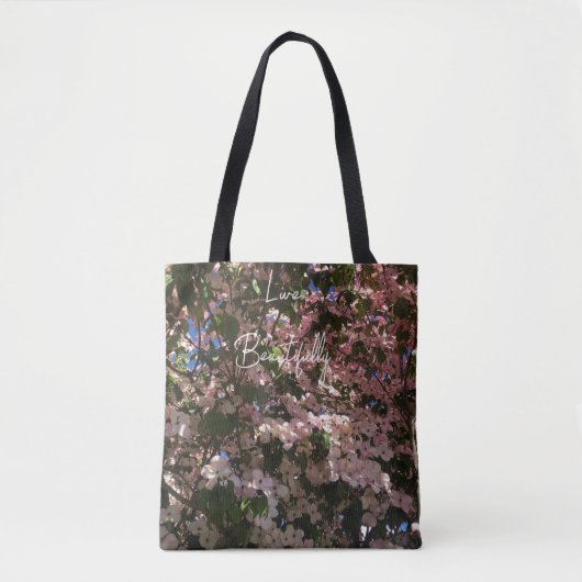 Tote Bag Durable Personnalisable Purge Florale Rose/ (Devant)