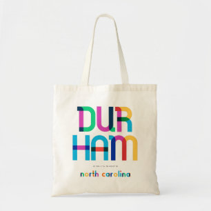 Tote Bag Durham North Carolina Mid Century, Pop Art,