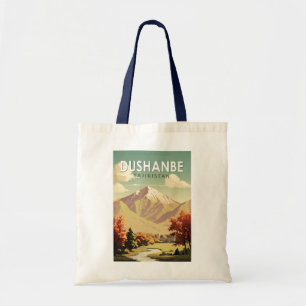 Tote Bag Dushanbe Tadjikistan Travel Art Vintage