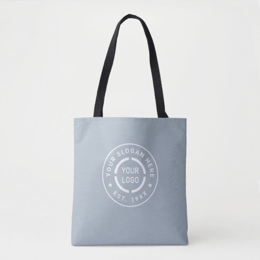 Tote Bag Dusty bleu personnalisé Logo promotionnel marque F (Devant)