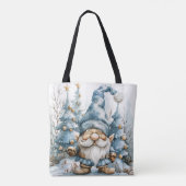 Tote Bag Dusty Blue Gnome et les arbres de Noël (Dos)