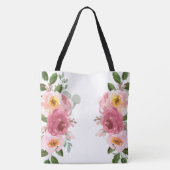 Tote Bag Dusty Rose | Mariage floral rose pâle (Dos)
