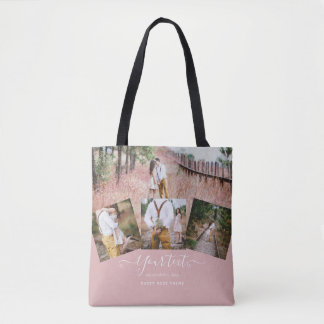 Tote Bag Dusty Rose rose Newlywets Mariage PHOTO Cadeau