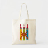 Tote Bag Dyeing brush paint the Amazigh flag (Devant)
