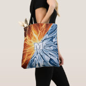 Tote Bag Dynamic Fire and Ice Elemental  (De près)
