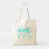 Tote Bag Dysautonomia Sensibilisation au ruban Turquoise T- (Dos)