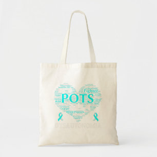 Tote Bag Dysautonomia Sensibilisation au ruban Turquoise T-