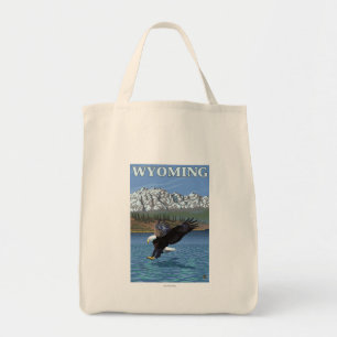 Tote Bag Eagle chauve plongeant - le Wyoming