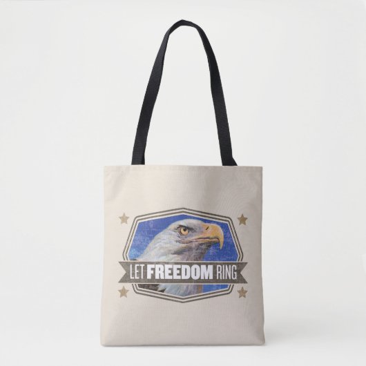 Tote Bag Eagle-Laissez l'anneau de liberté (Devant)