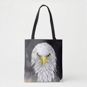 Tote Bag Eagle Wild Animal Nature Aquarelle Art Peinture