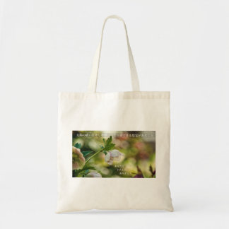 Tote Bag Earthlight and Healing Japanese Flowers and Poetry