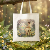 Tote Bag Easter Fairy Painting Egg Spring