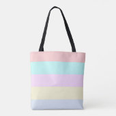 Tote Bag Easter Stylish Joli Design rose rayé (Dos)