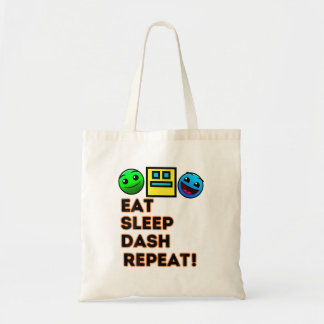 Tote Bag Eat Sleep Dash Répéter Video Game Géométrie Vidéo 