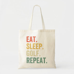 Tote Bag Eat Sleep Golf Repeat Funny Golfing