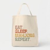Tote Bag Eat Sleep Mahjong Repeat (Devant)