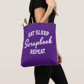 Tote Bag Eat Sleep Scrapbook Répéter Scrapbooking (De près)