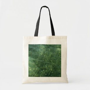 Tote Bag Eau au-dessus de l'herbe marine II (bleu et vert) 
